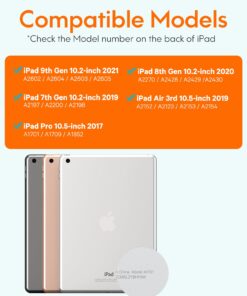 CHESONA Keyboard Case for iPad 9th Generation 2021 10.2 Inch, Detachable Wireless with Pencil Holder Stand Folio Keyboard Cover for New iPad 9th Gen/8th Gen/7th Gen 10.2", Black 9th/8th/7th -Black 28 61b4TJlO2UL