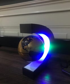 Senders Floating Globe with LED Lights C Shape Magnetic Levitation Floating Globe World Map for Desk Decoration (Gold) 18 61b7NYnCdkL