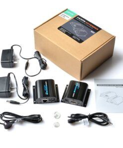 MYPIN HDMI Extender with Loop-Out Local Display, 1080P Transmission up to 196ft/60m Over Single Cat6/6a/7/8 Ethernet Cable with IR Blaster and Receiver Cables (LKV372pro) 18 61b8lvIcrKL