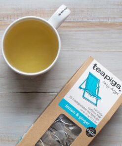 Alternative view of teapigs Lazy Days Lemon & Ginger Herbal Tea Bags, 15 Count, Naturally Caffeine Free Big Leaf Tea, Refreshing and Crisp