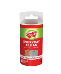 Scotch-Brite Lint Roller Refill, Works Great On Pet Hair, 60 Sheets ( Pack Of 6 ) ( Packaging May Vary ) White 6 Count (Pack of 1) 13 61bA3Jt0uKL