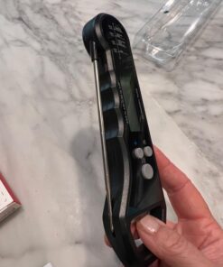 Waterproof Instant Read Digital Meat Thermometer for Cooking and Grilling, Food Thermometer with Backlight, Magnet, Calibration, and Foldable Probe, Bottle Cap Opener for Kitchen Gadgets, BBQ, Grill 39 61bBgRUXllL