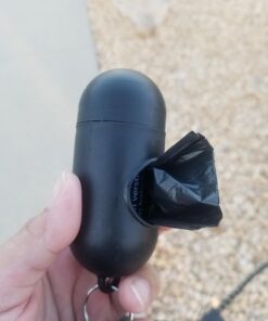 Amazon Basics Standard Dog Poop Bags With Dispenser and Leash Clip, Unscented, 300 Count, 20 Pack of 15, Black, 13 Inch x 9 Inch 15 Count (Pack of 20) 30 61bBjPThnIL