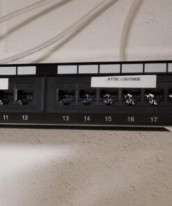 TRENDnet 24-Port Cat5-5e RJ-45 UTP Unshielded Patch Panel, Wallmount or Rackmount, 100Mhz, Color-Coded Labeling, Cat5,Cat5e,Cat4,Cat3 Compatible, 1U Rackmount, Black, TC-P24C5E 34 61bBxIykP5L