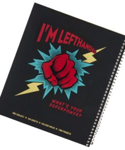 Alternative view of Left-Handed “Super Power” College Ruled Metallic Cover Notebook, Set of 3, Assorted Colors