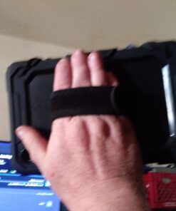 HXCASEAC Shockproof Case for Samsung Galaxy Tab A7 Lite with Screen Protector / 360 Rotating Hand Strap/Built-in Stand/Protective Carrying Case for Tab A7 lite 8.7 Case SM-T220 T225 T227, Black Black/Black 8.7 inch-Tab A7 lite 41 61bCM068ffL