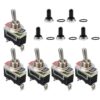 ESUPPORT Silver Contact Heavy Duty 20A 125V 15A 250V SPST 2 Terminal Pin ON/Off Rocker Toggle Switch Metal Waterproof Boot Cap Cover Copper Terminal Pack of 5 ON/OFF 2P 34 61bCkXeR30L