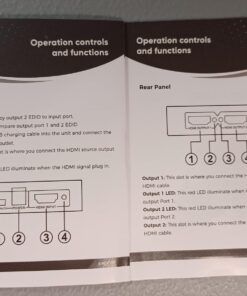 OREI HDMI Splitter 1 in 2 Out - 1x2 HDMI Display Duplicate/Mirror - Powered Splitter Full HD 1080P, 4K @ 30Hz (One Input To Two Outputs) - USB Cable Included - 1 Source to 2 Identical Displays 48 61bCkYfraoL