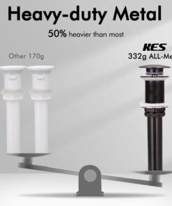 KES Bathroom Sink Drain without Overflow Vessel Sink Lavatory Vanity Pop Up Drain Stopper Oil Rubbed Bronze Finish, ALL Metal Rustproof Brass and 304 Stainless Steel, S2008D-ORB NO Overflow, 1 Pack 25 61bCn58XoDL