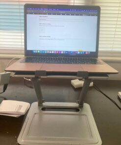 LORYERGO Adjustable Laptop Stand, Portable Riser for 17.3inch Laptops, Adjustment for Desk, Holds Up to 17.6lbs Notebook - Sliver 35 61bDAk41L