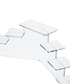 SOURCEONE.ORG Source One Deluxe Acrylic 7 Tier Display Stand, Available in 3 Sizes Clear & Black (Large, Clear) 7 61bETiRhj L