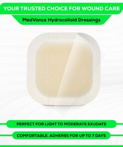 MedVance TM Hydrocolloid – Bordered Hydrocolloid Adhesive Dressing, 4"x4" Box of 5 DRESSINGS 5 Count (Pack of 1) 11 61bFJHKYdL