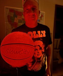 GlowCity Glow in The Dark Basketball for Teen Boy - Glowing Red Basket Ball, Light Up LED Toy for Night Ball Games - Sports Stuff & Gadgets for Kids Age 8 Years Old and Up Rubber (No Pump) 30 61bFSo5l4AL
