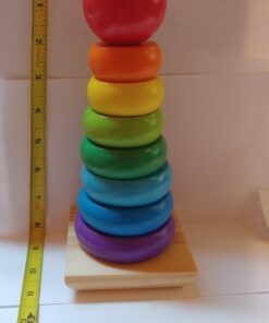 Melissa & Doug Rainbow Stacker Wooden Ring Educational Toy - Wooden Rainbow Stacking Rings Baby Toy, Stacker Toys For Infants And Toddlers 34 61bJWwGtDeL