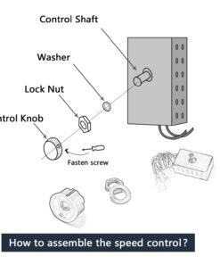 Hongso Fireplace Stove Blower Fan Variable Rheostat Speed On/Off Switch Ctrl with 2 Male Connectors, Fireplace Fan Speed Control 10 61bJXqr4crL