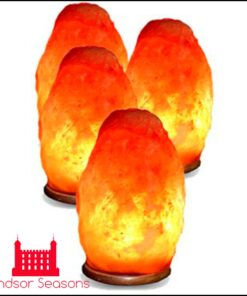 Windsor Seasons Hand Crafted Natural Large 9-Inch Crystal Himalayan Salt Lamp with Neem Wood Base, 6-Feet Cord, Dimmer Switch and Bulb 33 61bKlBIsoDL