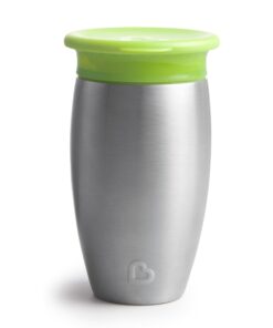 Munchkin® Miracle® 360 Toddler Sippy Cup, Spill Proof, 10 Ounce, Stainless Steel, Green 32 61bKtGDdIQL