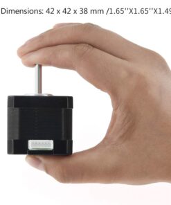 Usongshine Nema 17 Stepper Motor 42BYGH 1.8 Degree 38MM 1.5A 42 Motor (17HS4401S) 42N.cm (60oz.in) 4-Lead with 1m Cable and Connector for DIY CNC 3D Printer (Pack of 5) 17HS4401S(42N.cm) 5PCS 12 61bL3VgChfL