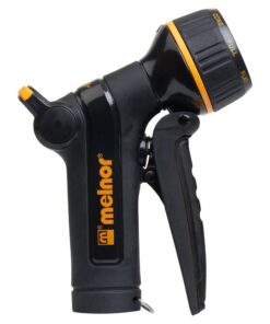 Melnor XT Metal Garden Hose Nozzle; Front Trigger with Flow Control; 8 Watering Patterns; 100% Metal Body with Fully Rubberized Slip Resistant Grip Basic 8-Pattern 16 61bLN YiS2L
