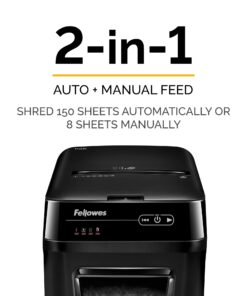 Fellowes AutoMax 150C Cross-Cut 150-Sheet Commercial Paper Shredder with Auto Feed (4694001) 11 61bLWMiLlUL