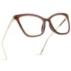 WearMe Pro - New Elegant Oversized Clear Cat Eye Glasses Clear Brown 51 Millimeters