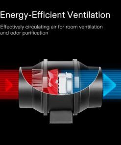 VIVOSUN Ventilation Kit 6 Inch 390 CFM Inline Duct Fan with 6" x 16"Carbon Filter Odor Control System with Australia Virgin Charcoal for Grow Tent Ventilation R6 w/ Carbon Filter 28 61bPNL1G0EL