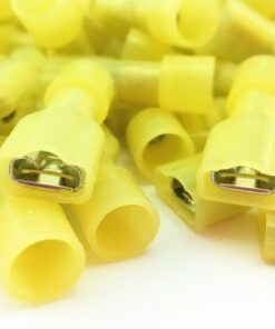 Alternative view of Yueton® 100pcs Yellow 12/10-Gauge Economy Nylon Female Fully-Insulated Quick Disconnects Wiring Spade Wire Crimp Terminal