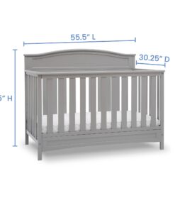 Delta Children Emery 4-in-1 Convertible Baby Crib - Greenguard Gold Certified, Grey 4-in-1 Crib 30 61bRQzwVW5L