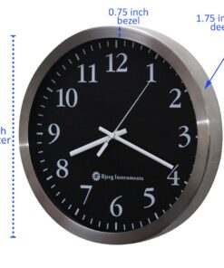 Bjerg Instruments Modern 12" Stainless Silent Wall Clock with Non Ticking Quiet and Accurate Movement 24 61bRqYFEDJL