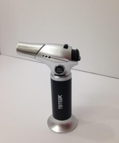 TBTEEK Butane Torch, Kitchen Torch Cooking Torch with Safety Lock & Adjustable Flame for Cooking, BBQ, Baking, Brulee, Creme, DIY Soldering(Butane Not Included) Silver 45 61bS7nFlcAL