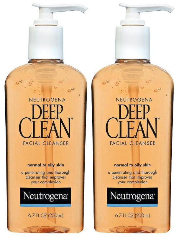 Catalog 6 Neutrogena Deep Clean Daily Facial Cleanser with Beta Hydroxy Acid for Normal to Oily Skin, Alcohol-Free, Oil-Free & Non-Comedogenic, 6.7 fl. oz (Pack of 2) Unscented 6.7 Fl Oz (Pack of 2)