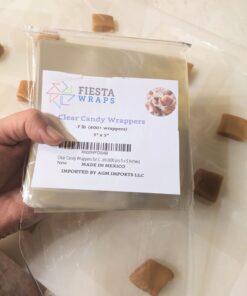 FIESTA WRAPS Clear Candy Wrappers for Caramels (600 Pcs 5 x 5 inches) - Natural Clear Cellophane Candy Wrappers - Caramel Wrappers - Candy Wrapping Paper - Chocolate Wrappers - Lollipop Wrappers 600 Count (Pack of 1) 25 61bU1Wu8DJL