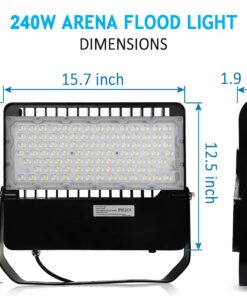 LEDMO 1500W Equivalent LED Stadium Flood Lights - Powerful Commercial Outdoor Lighting for Sports Fields, Arenas and Counts - 240W 36000LM 100-277V 5000K - Weatherproof and Energy Efficient 240W-1PC 28 61bYjblFXeL