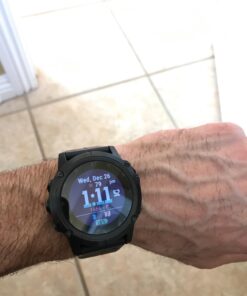 Garmin fenix 5X Plus, Ultimate Multisport GPS Smartwatch, Features Color Topo Maps and Pulse Ox, Heart Rate Monitoring, Music and Contactless Payment, Black with Black Band 43 61bZ z7JnRL