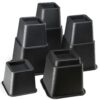 Adjustable Stackable Bed Frame Risers for Elevation & Under-Bed Storage - Heavy-Duty Furniture Riser for Table, Couch, Desk, and Chair - Set of 4 Large & 4 Small Bed Lifts - Black Home It 54 61bZBNwqML 1