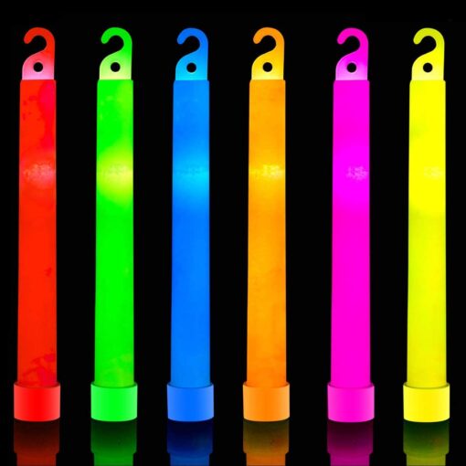 32 PCS Ultra Bright 6 Inch Glow Sticks - Emergency Bright Chem Glow Sticks with 12 Hour Duration - Camping, Hiking Glow Stick Lights - for Parties and Kids Activities - Blackout Or Storm Ready Use