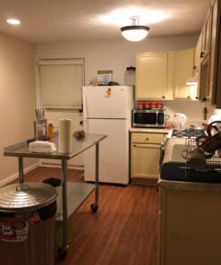 GRIDMANN Stainless Steel Table 48 in. x 24 in., NSF Commercial Kitchen Prep & Work Table w/ Backsplash and Wheels 48 in Long x 24 in Deep 28 61bbcGsshcL