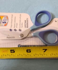 First Aid Only PhysiciansCare 90294 Titanium Non-Stick First Aid Bandage Scissors, 4" Bent, Blue Shear 17 61bc16fcq1L
