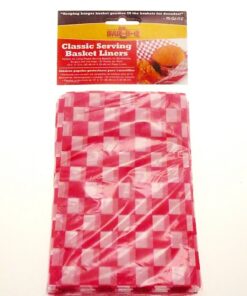 Mr Bar B Q BBQ Red and White Paper Liners - Mr Bar B Q 40180X, 12 inch X 12 inch, 24 count