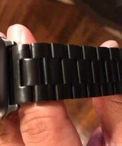 Simpeak Business Metal Band Compatible with Apple Watch Series 9 8 7 (45mm) Series 6 SE 5 4 (44mm) Series 3 2 1 (42mm) Women Men Solid Stainless Steel Band Strap Replacement for iWatch 45mm 44mm 42mm 52 61be1o0QKqL