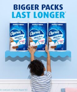 Charmin Ultra Soft Cushiony Touch Toilet Paper, 24 Family Mega Rolls = 123 Regular Rolls (Packaging May Vary) 24 Count (Pack of 1) 38 61be2g1I4dL