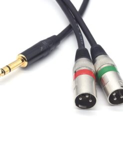 Alternative view of SiYear 10FT 6.35mm (1/4inch) TRS Male Plug to 2 Dual XLR Male Stereo Unbalanced Y Splitter Patch Microphone Cable Cord (3M) 6.35-2XLRM-3M