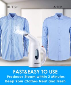 URPOWER Steamer for Clothes Steamer, Portable Handheld Garment Fabric Steamer Fast Heat-up Powerful Clothes Steamer with High Capacity for Home and Travel - Not for Abroad 01-130ml White 38 61bj1Mk3WyL