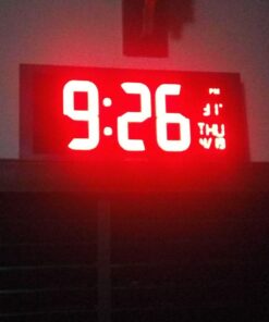 AcuRite Large Digital LED Oversized Wall Clock with Date, Temperature and Fold-Out Stand, 18-Inch, Red 37 61bj5FwgpAL