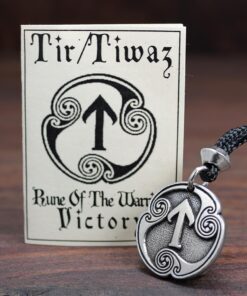 Pewter Tir Tiwaz Rune of Victory Pendant Necklace 8 61bk1i9L CL