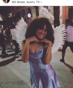 Kangaroo Angel Halo Headband for White Angel Costume - Light up Headband with 6 White LED Lights & Feathers for Kids and Adults – Angel Halloween Costume Accessories for Women and Teen Girls 34 61bnGvXxs3L