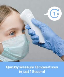 Alternative view of iHealth No-Touch Forehead Thermometer, Infrared Digital Thermometer for Adults and Kids, Touchless Baby Thermometer, 3 Ultra-Sensitive Sensors, Large LED Digits, Quiet Vibration Feedback, Non Contact White