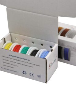 Striveday 30 AWG Flexible Silicone Wire Electric Wire 30 Gauge Tinned Copper Hook Up Wire 300V Cables Electronic Stranded Wire Cable Electrics DIY Box-1 30AWG Silicone wire Box1=Red+Blue+Green+Yellow+Black 20 61bnbcxWvL