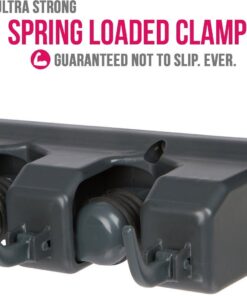 Berry Ave Broom Holder & Wall Mount Garden Tool Organizer - Home Laundry Room, Kitchen, Closet, Shed, Garage Organization and Storage Utility Rack - 5 Slots & 6 Hooks -Rake, Shovel, Mop Hanger (Black) 1 Pack Black 26 61bndpFexlL