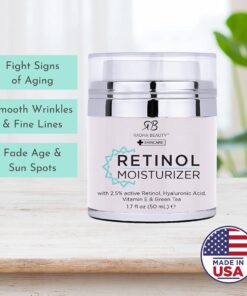 Alternative view of Radha Beauty Moisturizing Miracle Retinol Cream for Face - with 2.5% Retinol, Hyaluronic Acid, Vitamin E and Green Tea. Luxury Night and Day Anti-Aging Wrinkle Cream 1.7 fl oz.